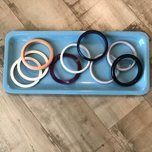 Vintage Retro 80’s Bangle Bracelets.  Bundle of 9.  Approx 8”